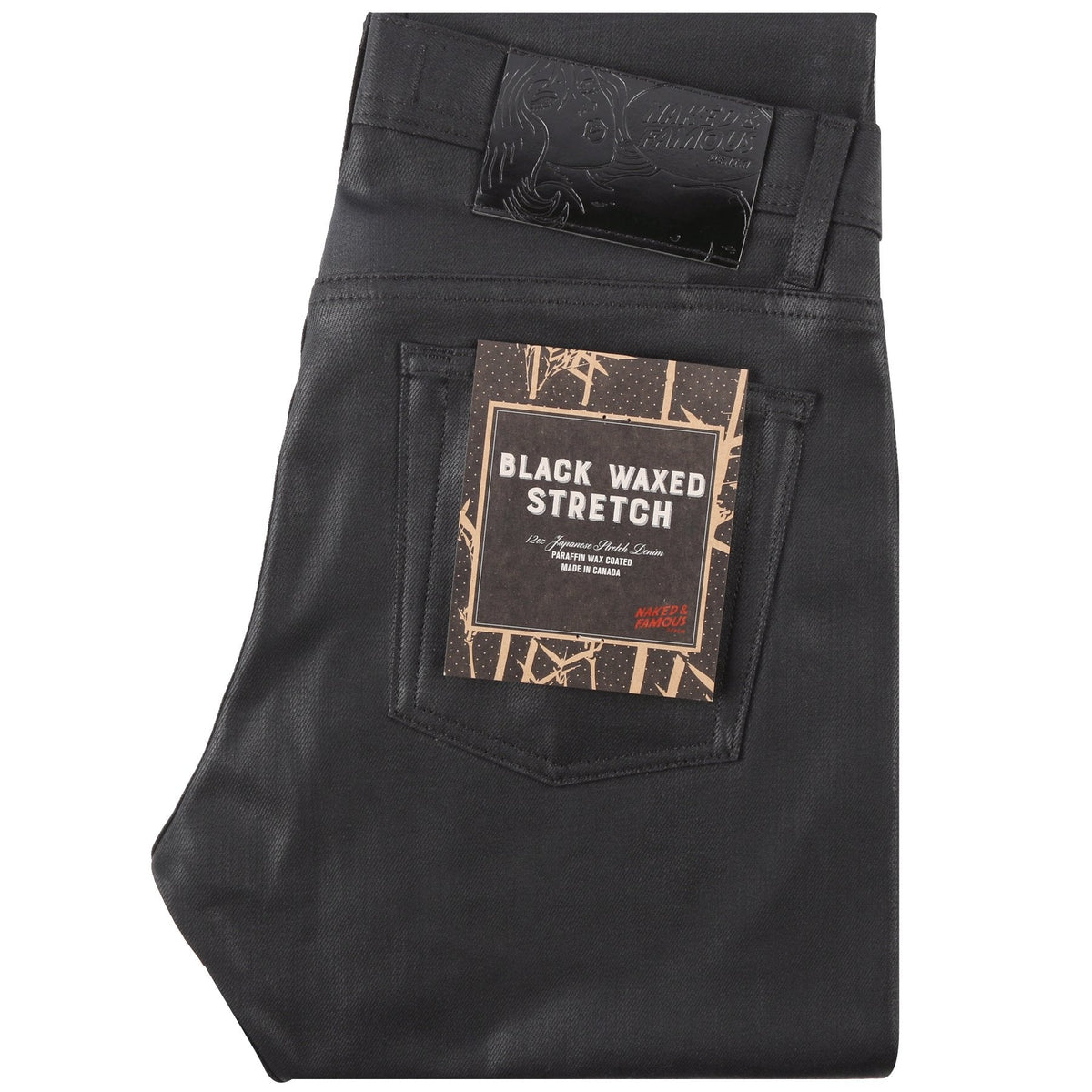 Weird Guy - Wax Coated Black Stretch by Naked & Famous Denim