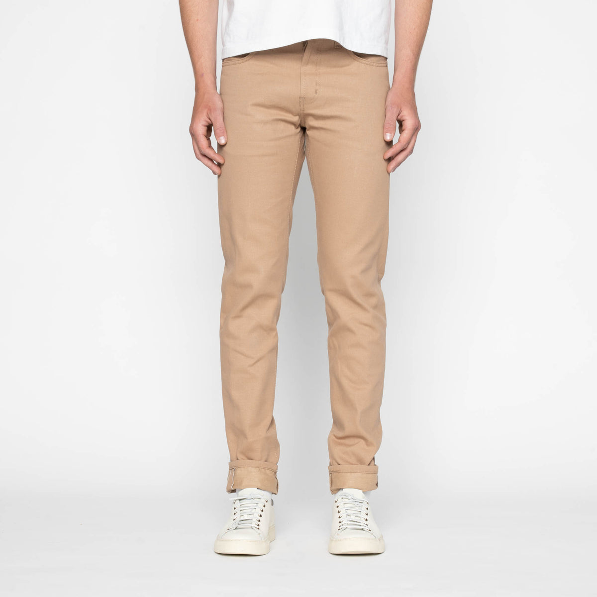 Super Guy - Selvedge Slacks Beige by Naked & Famous Denim