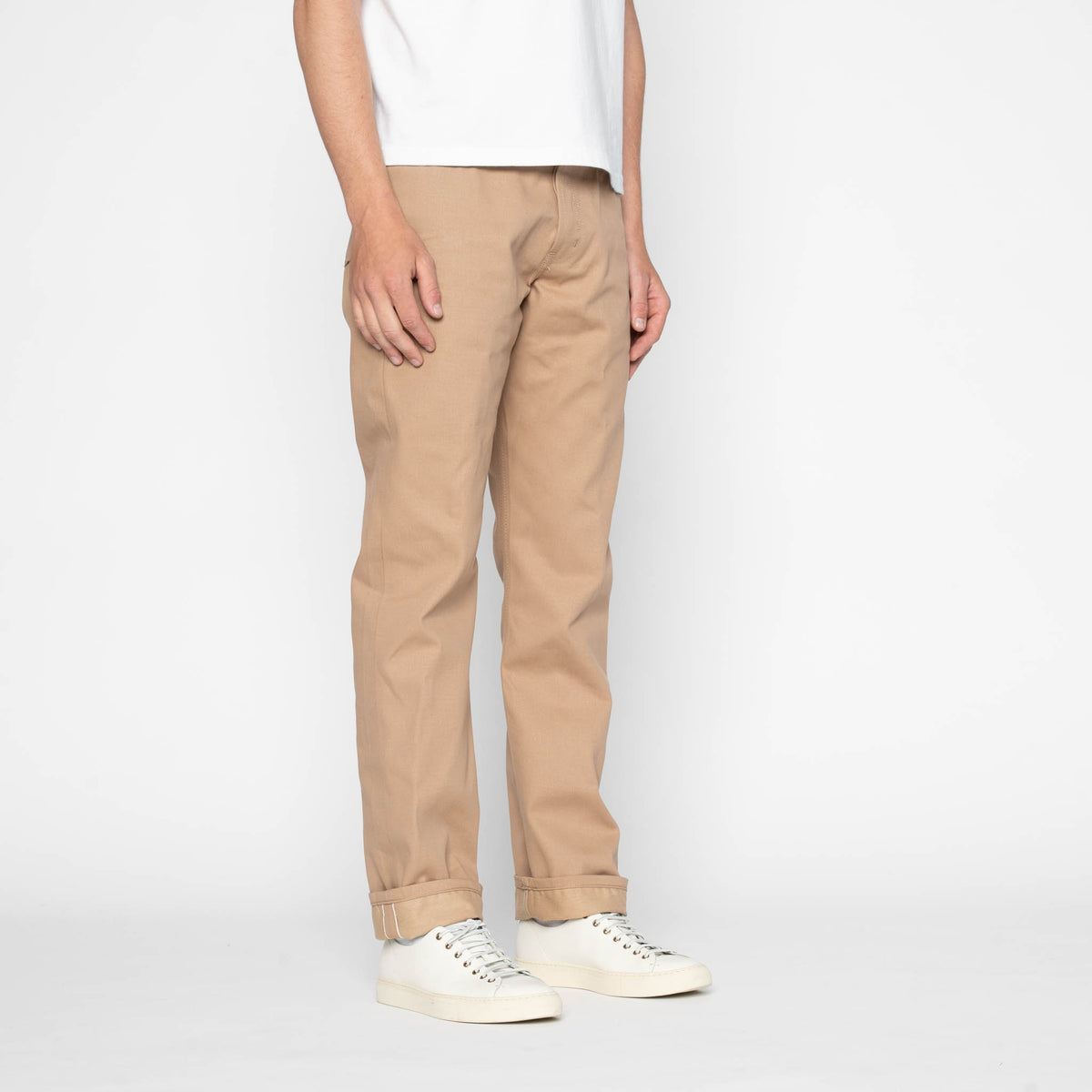 True Guy - Selvedge Slacks Beige by Naked & Famous Denim