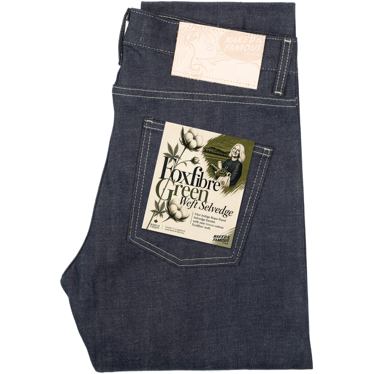 Super Guy - FoxFibre® Green Weft by Naked & Famous Denim