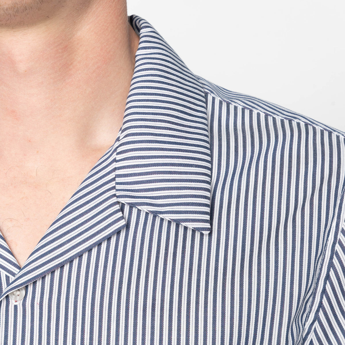 Aloha Shirt - Double Double Stripes - Blue by Naked & Famous Denim