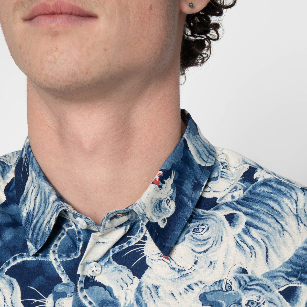 True Shirt - Japanese Tigers Indigo by Naked & Famous Denim