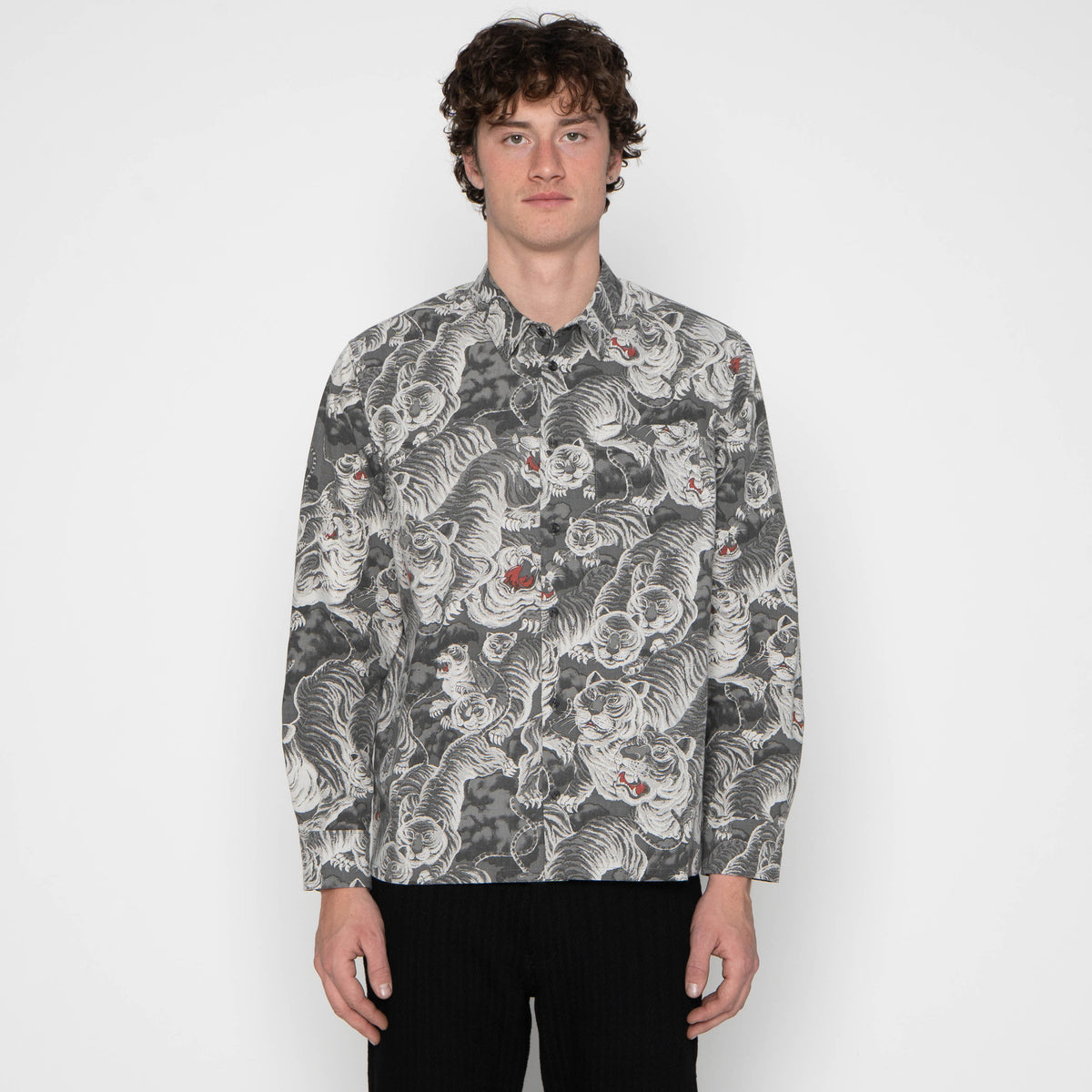 True Shirt - Japanese Tigers Sumi by Naked & Famous Denim