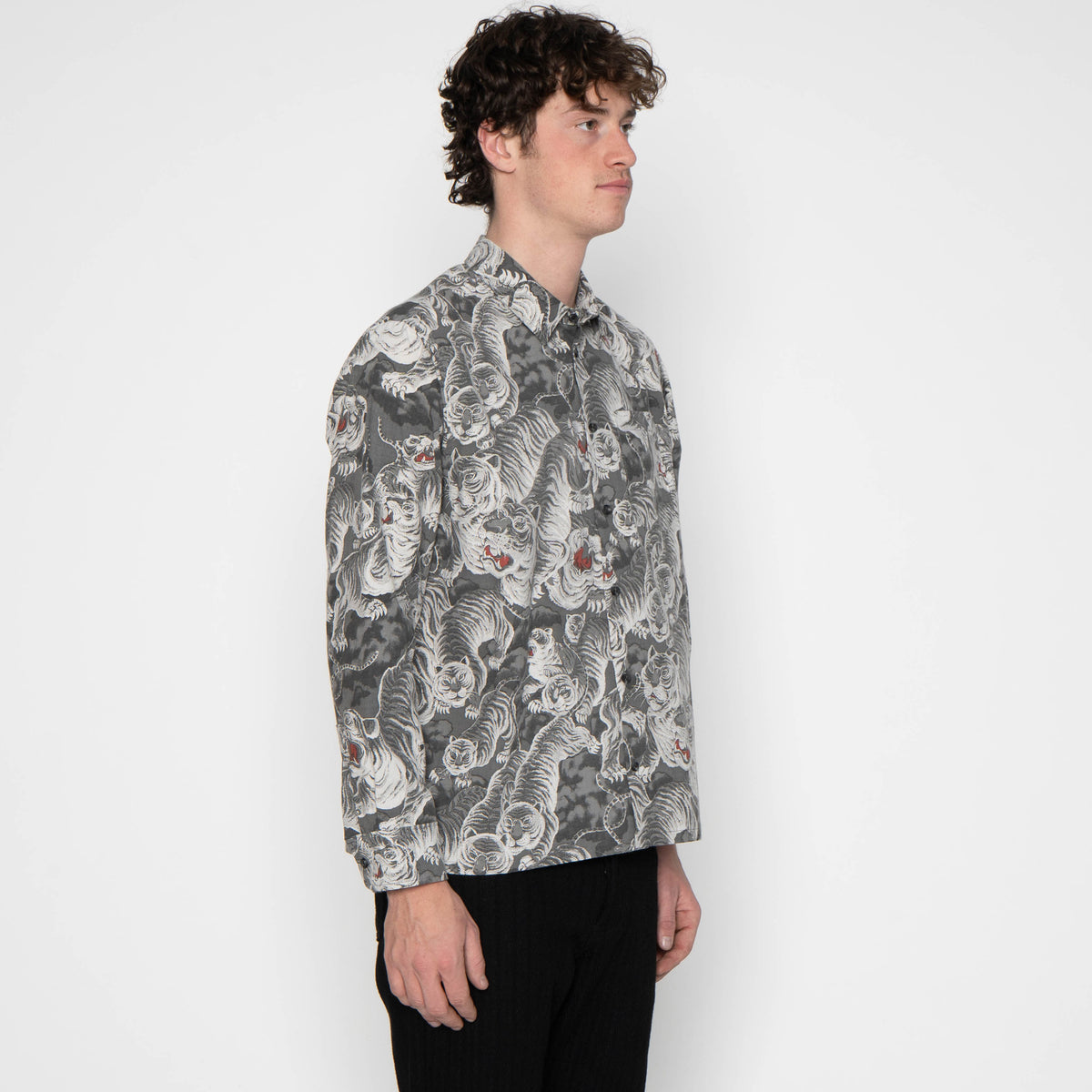 True Shirt - Japanese Tigers Sumi by Naked & Famous Denim