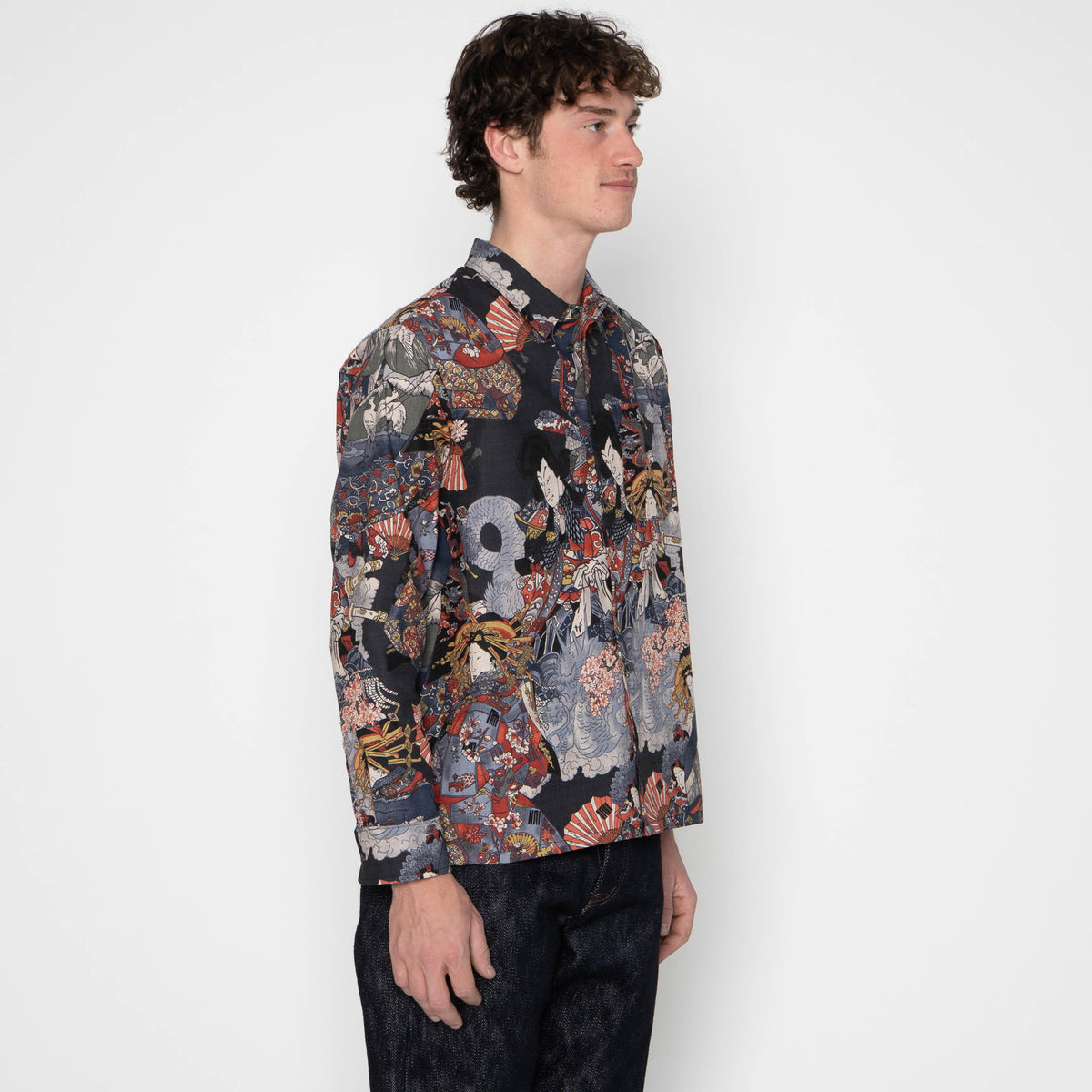 True Shirt - Samurai Print - Black by Naked & Famous Denim