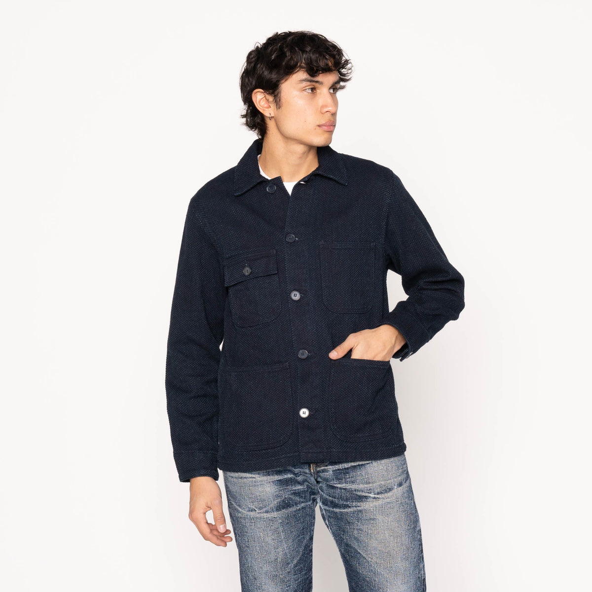 Chore Coat - Indigo Sashiko by Naked & Famous Denim