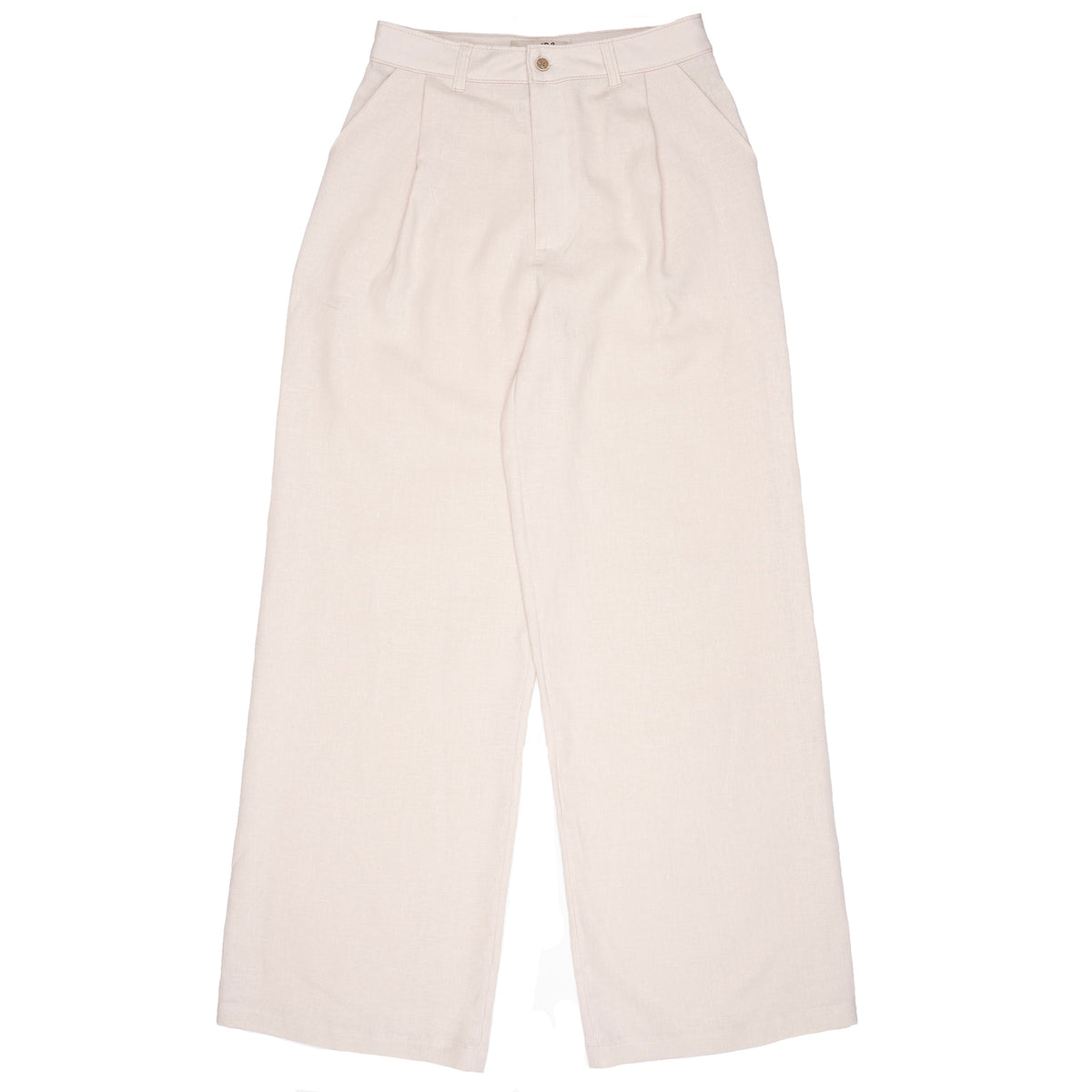 Relaxed Pleated Trouser - French Linen Fine Canvas - Ecru by Naked & Famous Denim