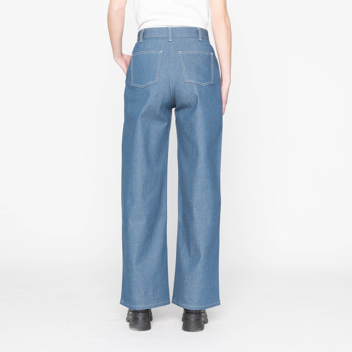 Maudie - Antique Blue Denim Stretch by Naked & Famous Denim