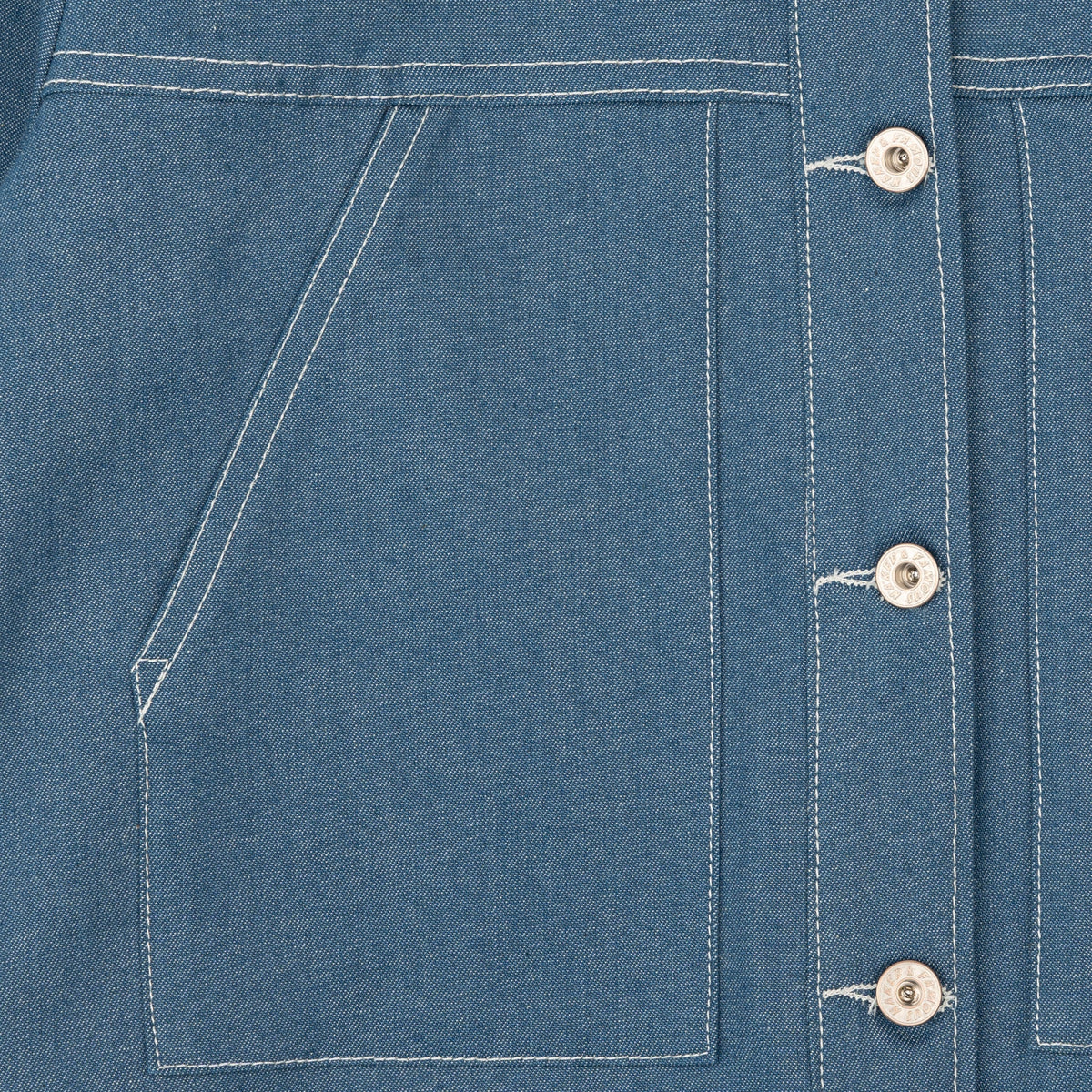 Cropped Jacket - Antique Blue Denim Stretch by Naked & Famous Denim