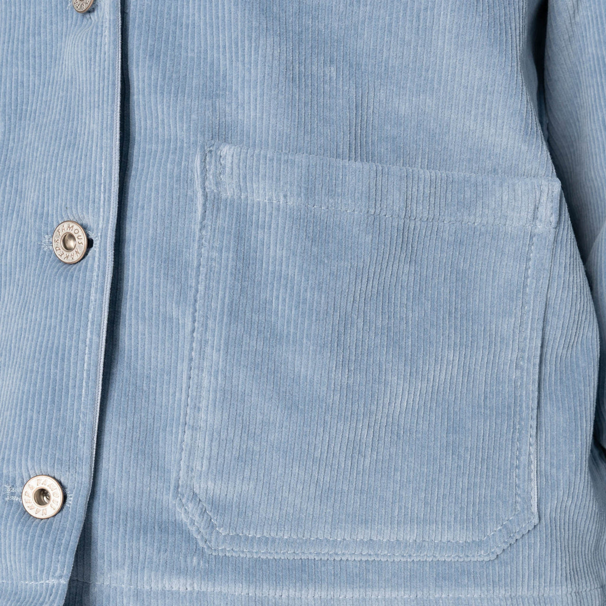 Gracie Jacket - Organic Faded Corduroy - Pale Indigo by Naked & Famous Denim