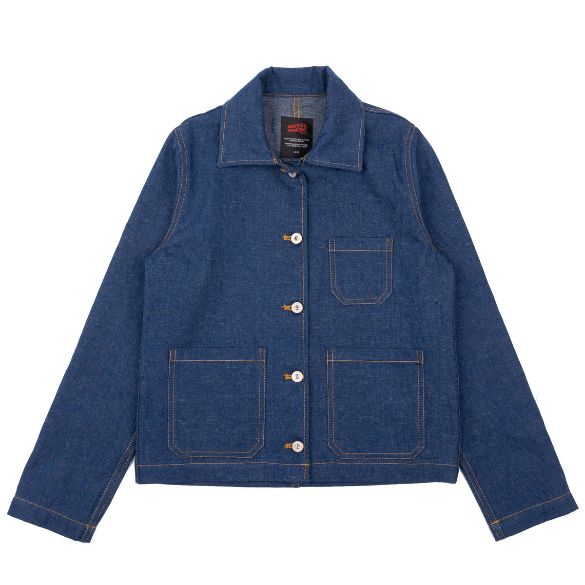 Gracie Jacket - 2x1 Dungaree Nep Denim by Naked & Famous Denim