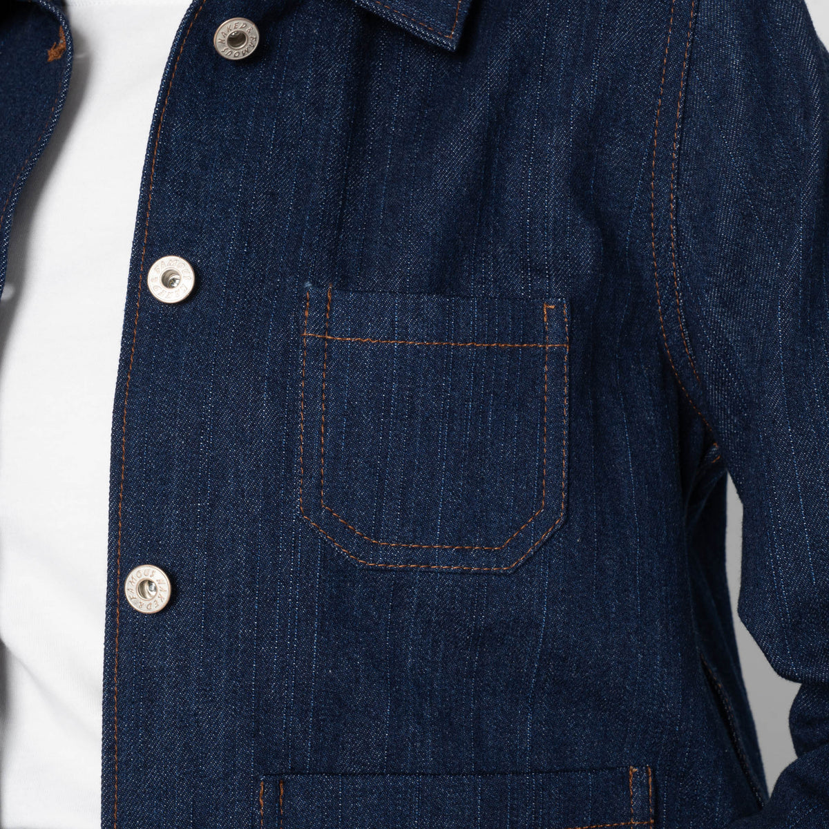 Gracie Jacket - Vertical Slub Denim by Naked & Famous Denim