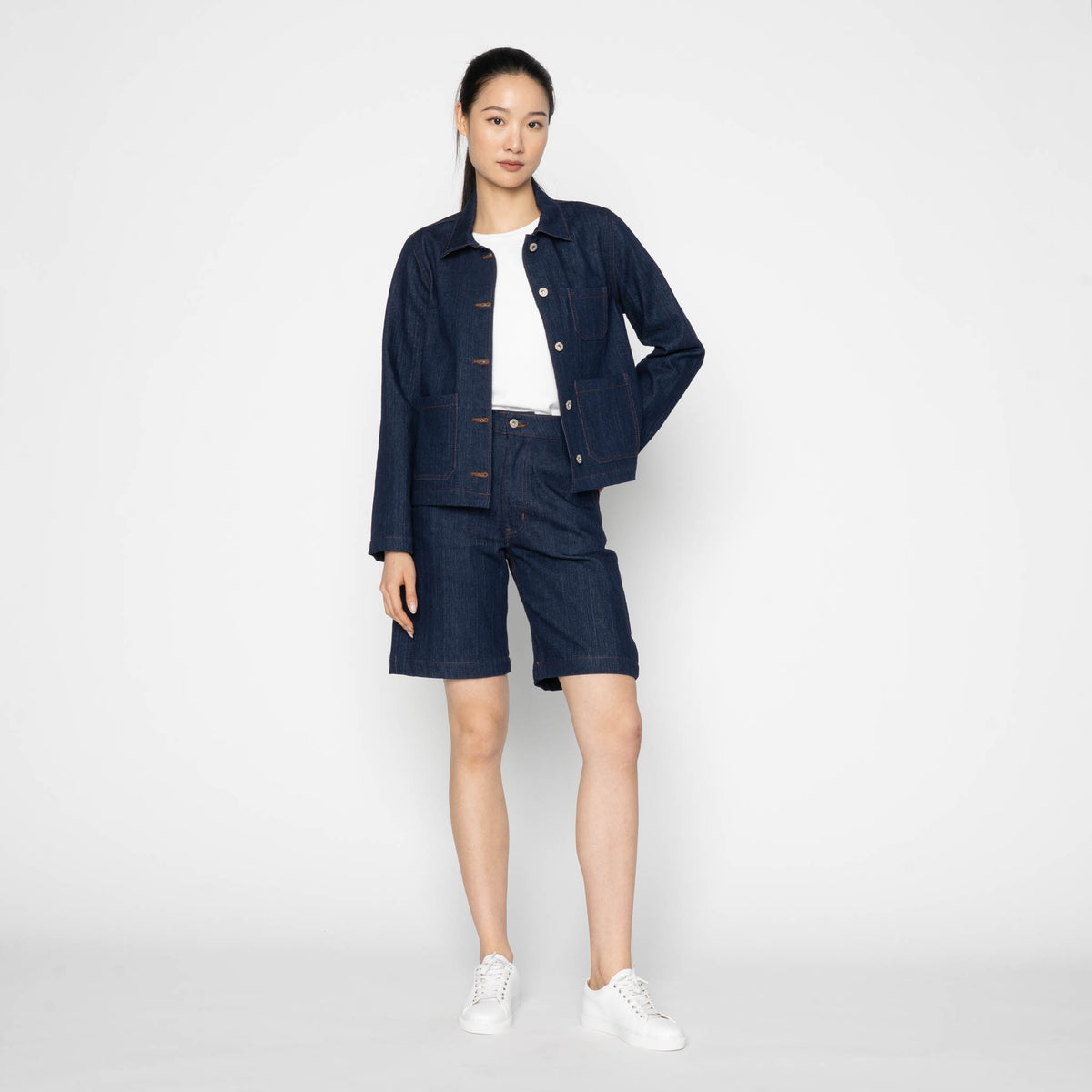 Gracie Jacket - Vertical Slub Denim by Naked & Famous Denim
