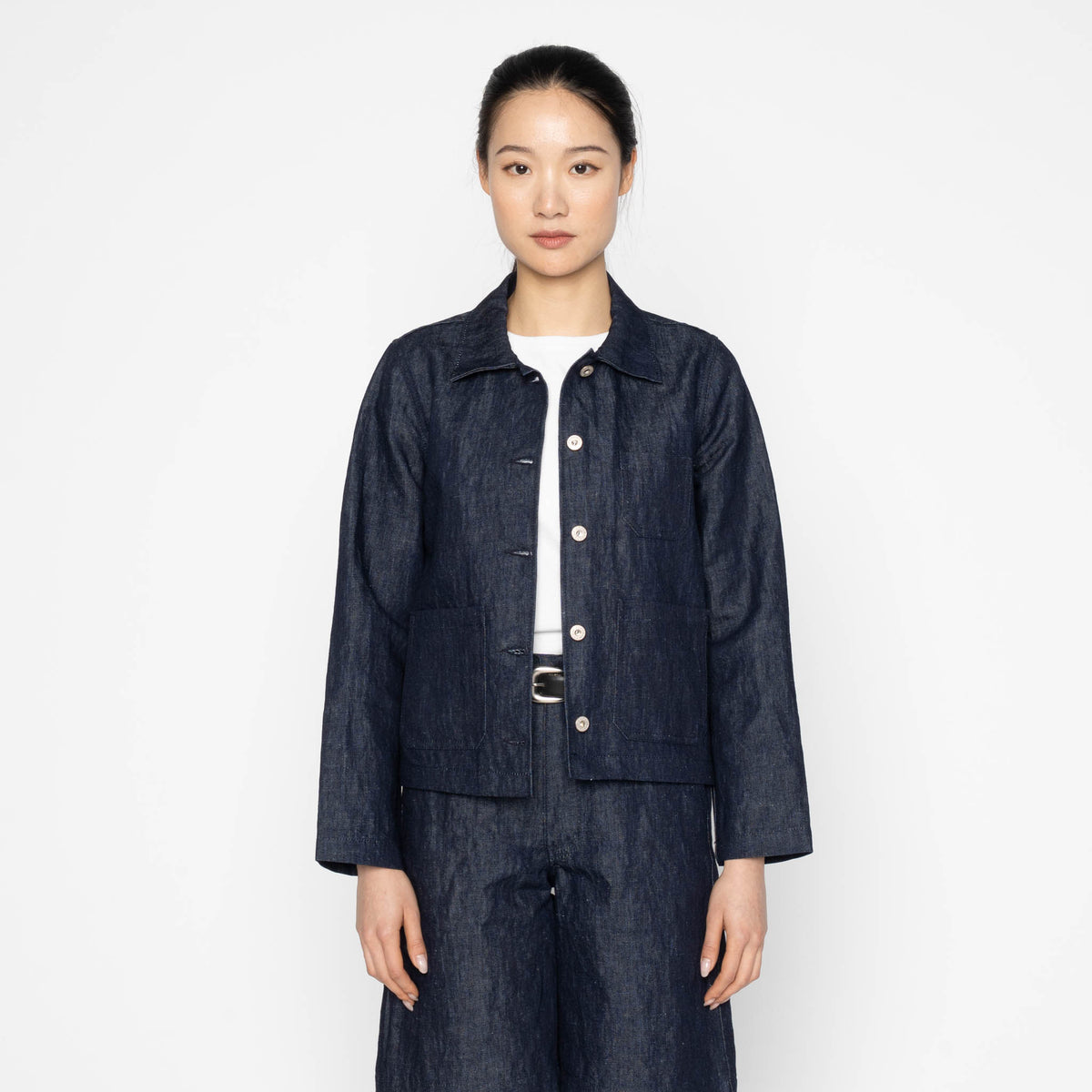 Gracie Jacket - Linen Blend Denim by Naked & Famous Denim