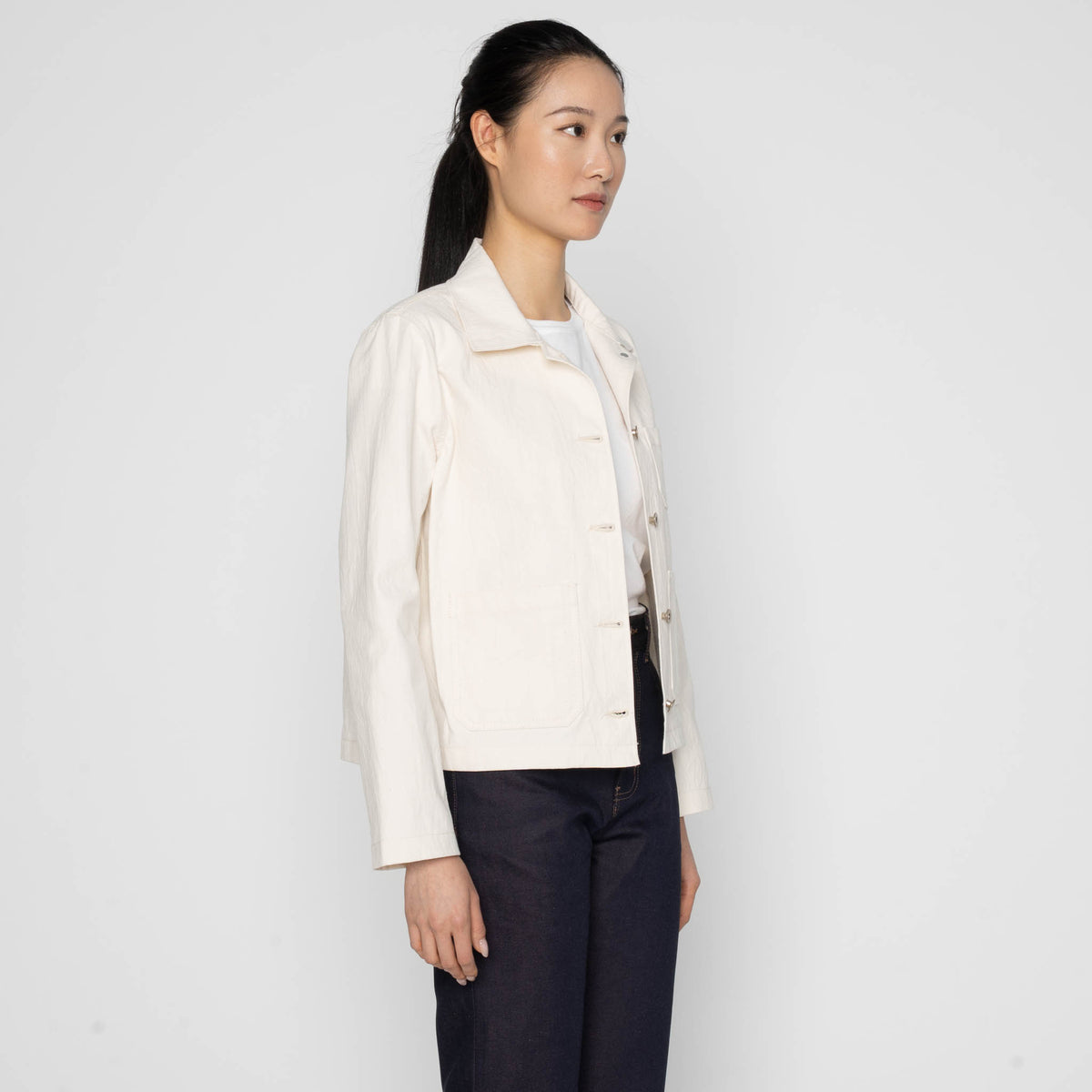 Gracie Jacket - Hard Twist Organic Herringbone by Naked & Famous Denim