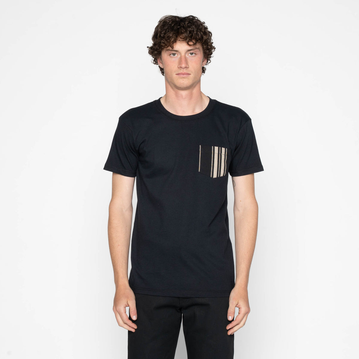 Pocket Tee - Black + Dobby Bands - Black by Naked & Famous Denim