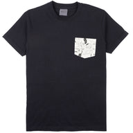 Pocket Tee - Black + Yoga Cats by Naked & Famous Denim