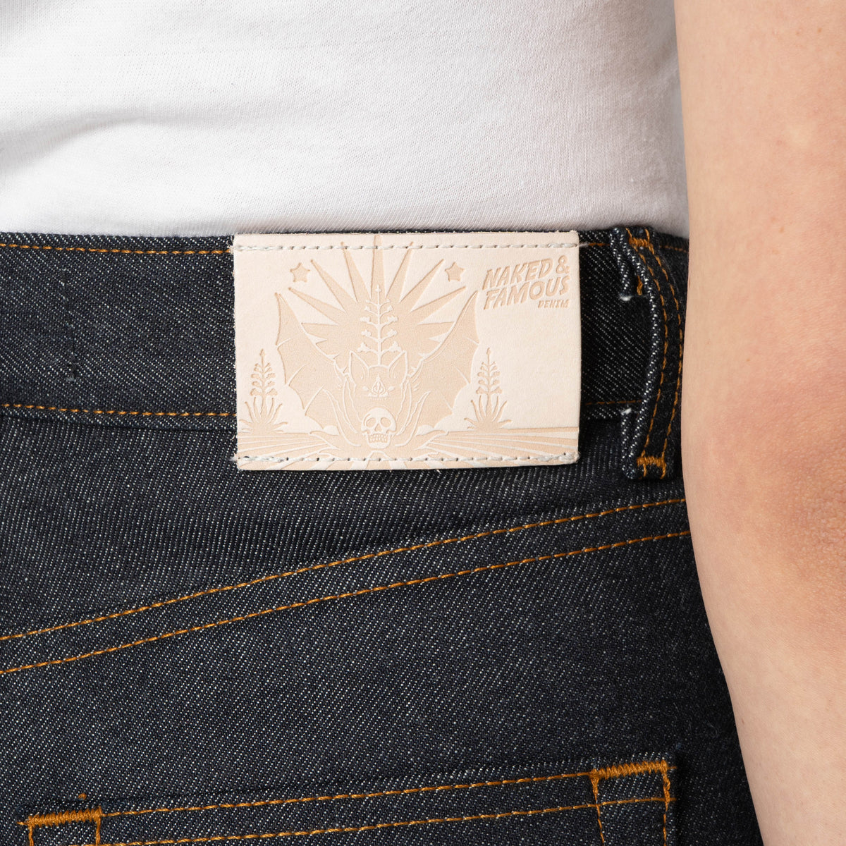 True Girl - Dia De Los Muertos Selvedge - Bat by Naked & Famous Denim