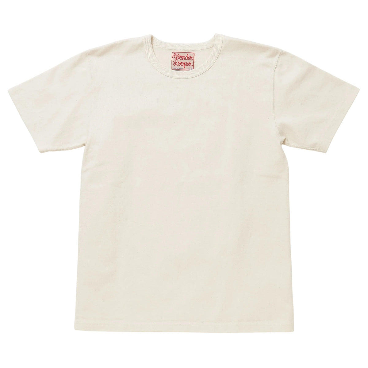 Crewneck T-shirt - Double Heavyweight- Ecru by Wonder Looper