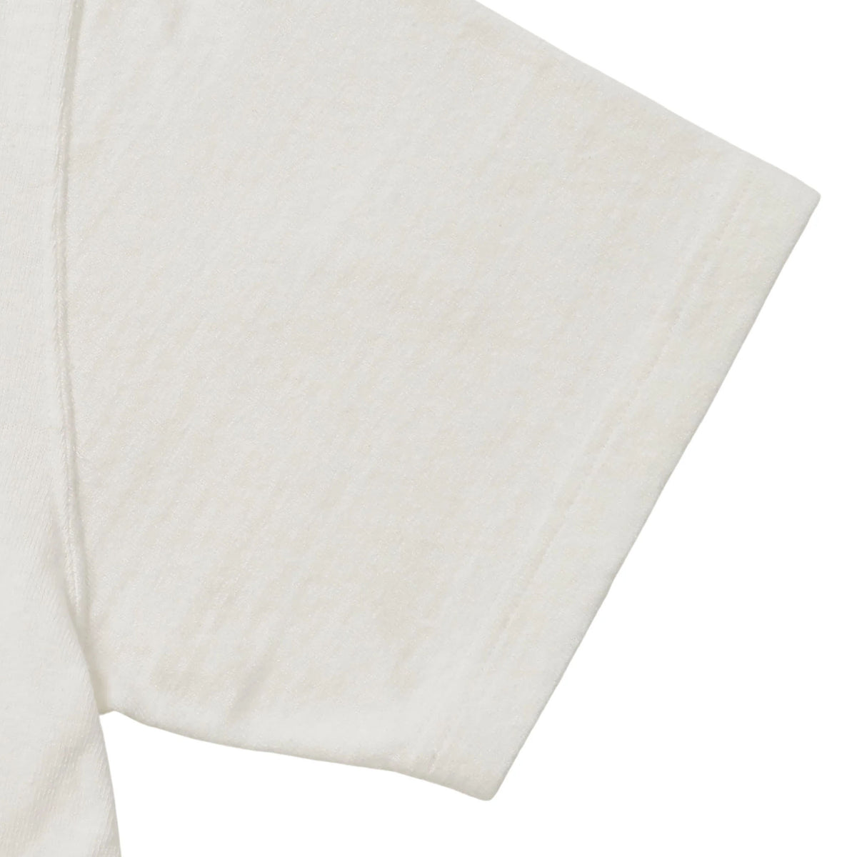 Crewneck T-shirt - ELS Recycled Cotton Slub - White by Wonder Looper