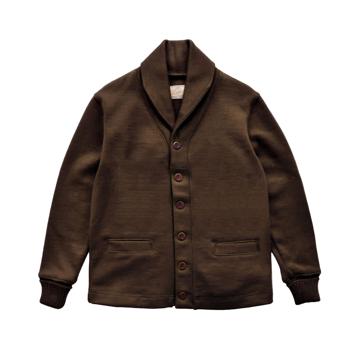 Shawl Sweater Coat - Brown Wool by Dehen 1920