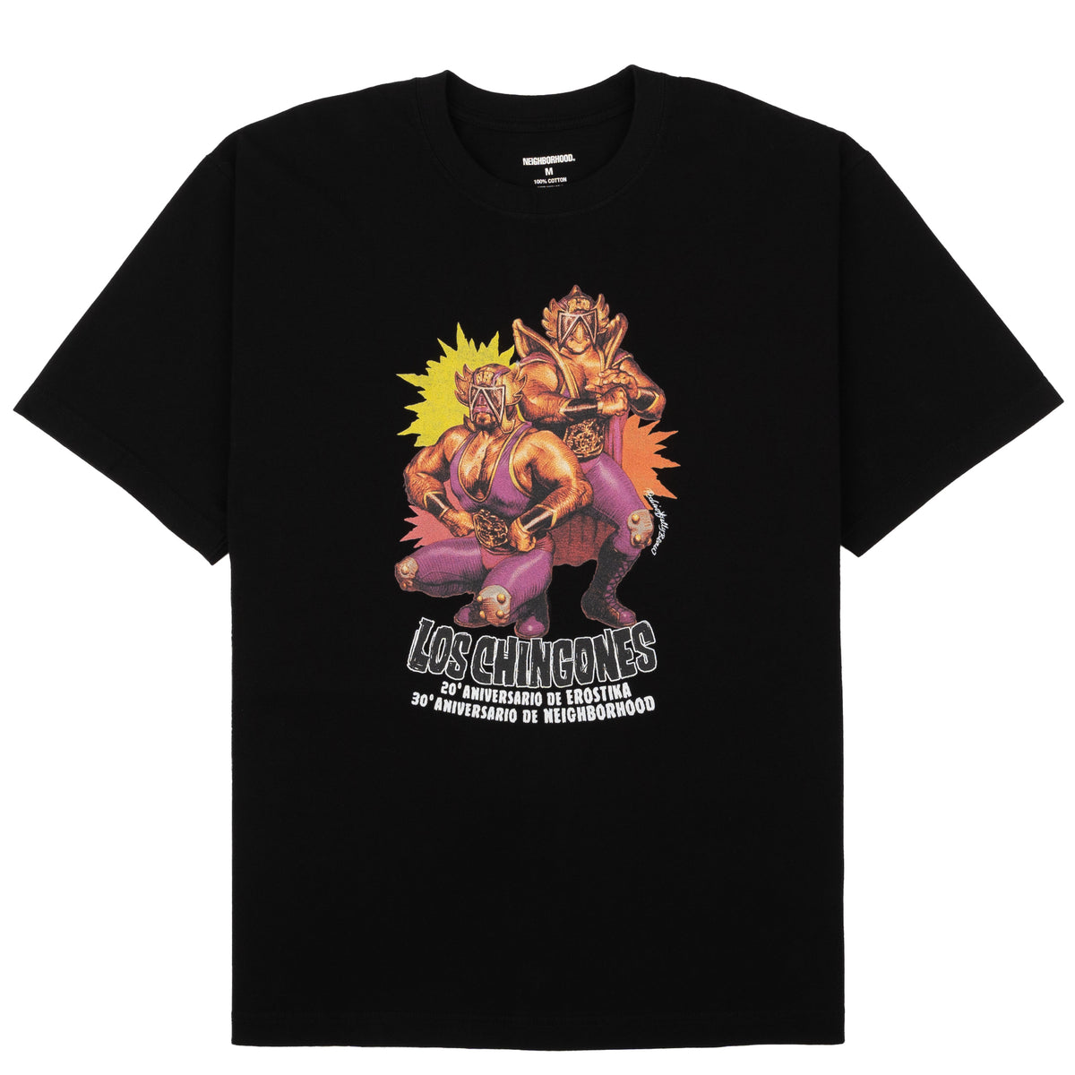 Neighborhood x Erostika Los Chingones Tee - Wrestlers - Black by Erostika by Rockin'Jelly Bean