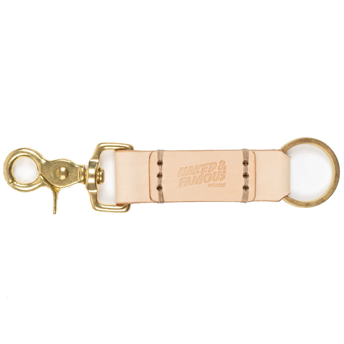 Key Chain - Bovine Leather - Natural by Naked & Famous Denim