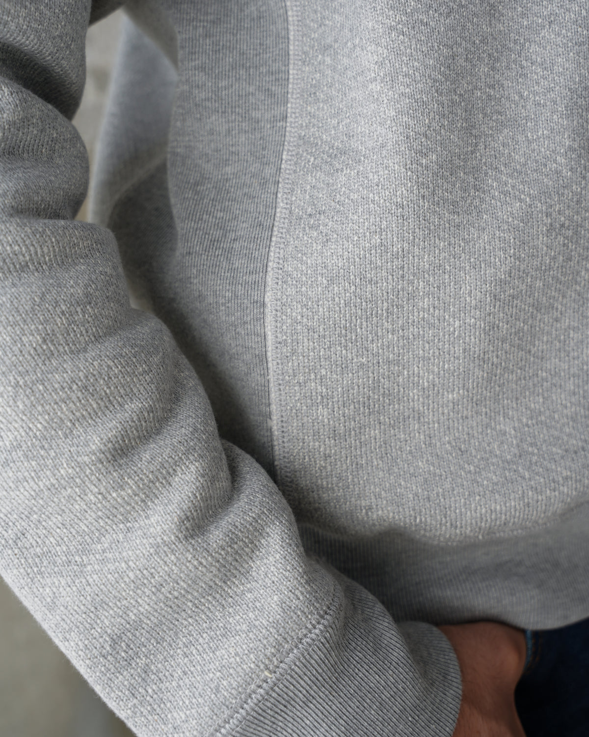 Pullover Crewneck - Double Heavyweight French Terry - Heather Grey by Wonder Looper