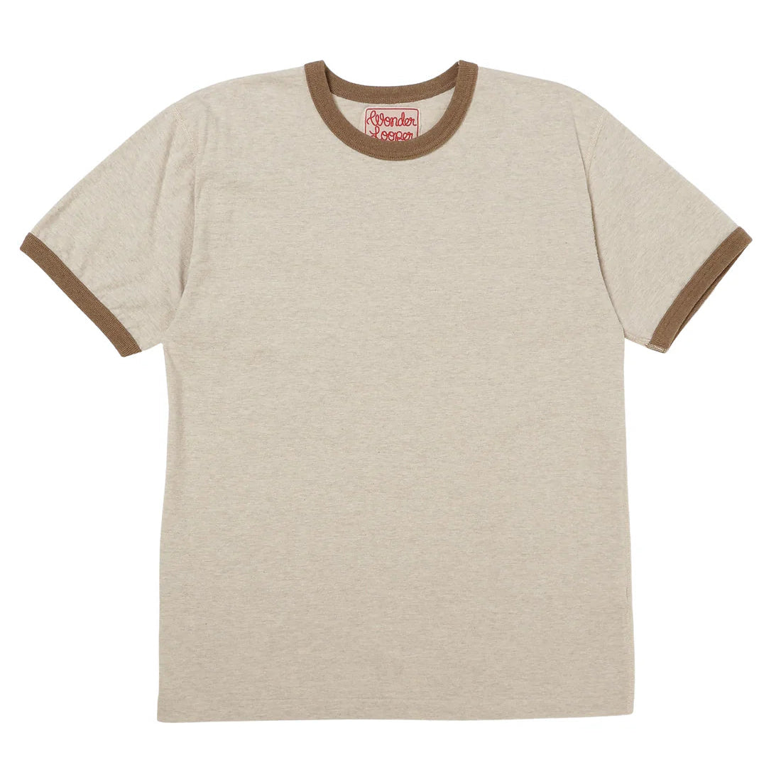 Recycled Cotton FoxFibre® Ringer T - Stone by Wonder Looper