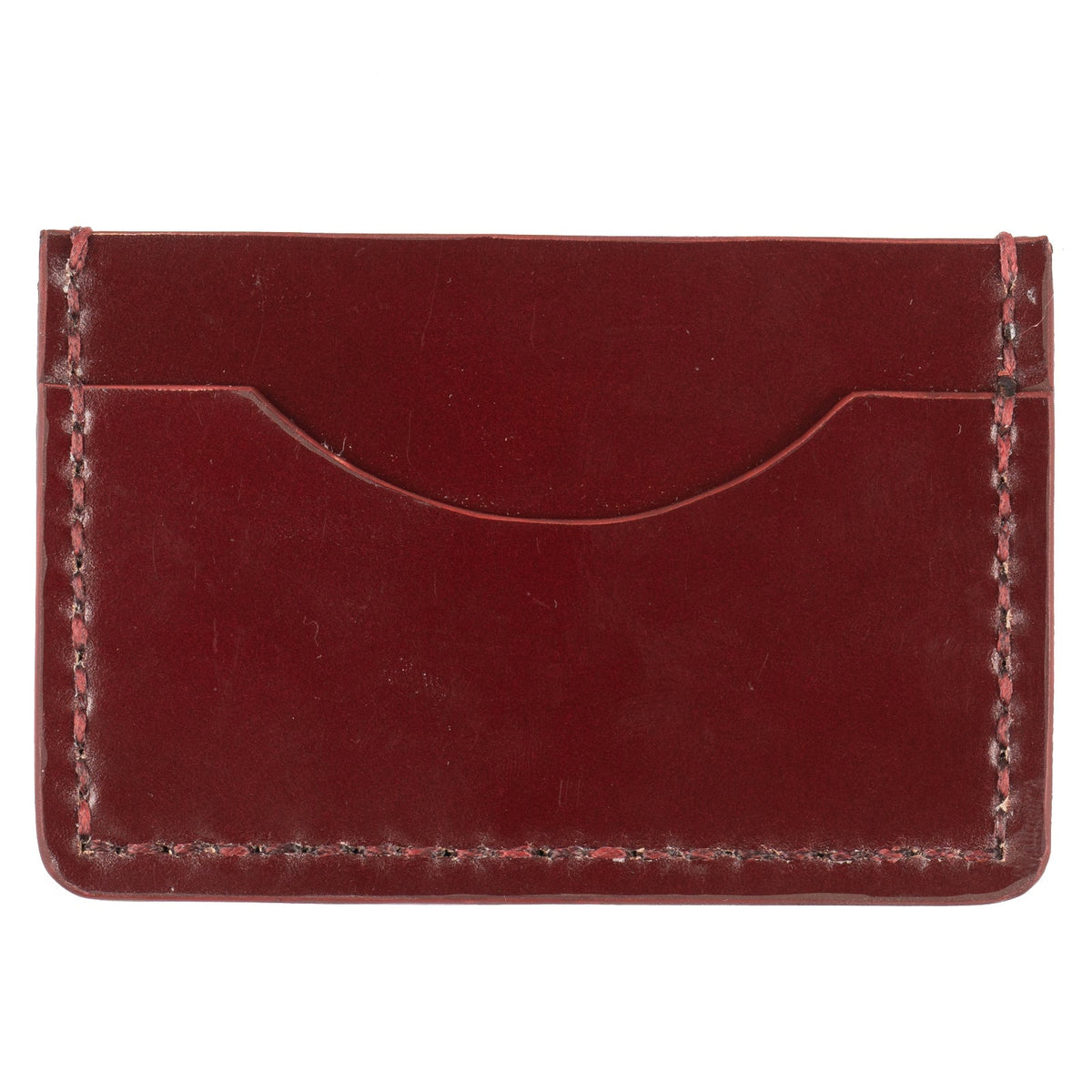 Card Case - Shinki Cordovan Leather - Oxblood by Naked & Famous Denim