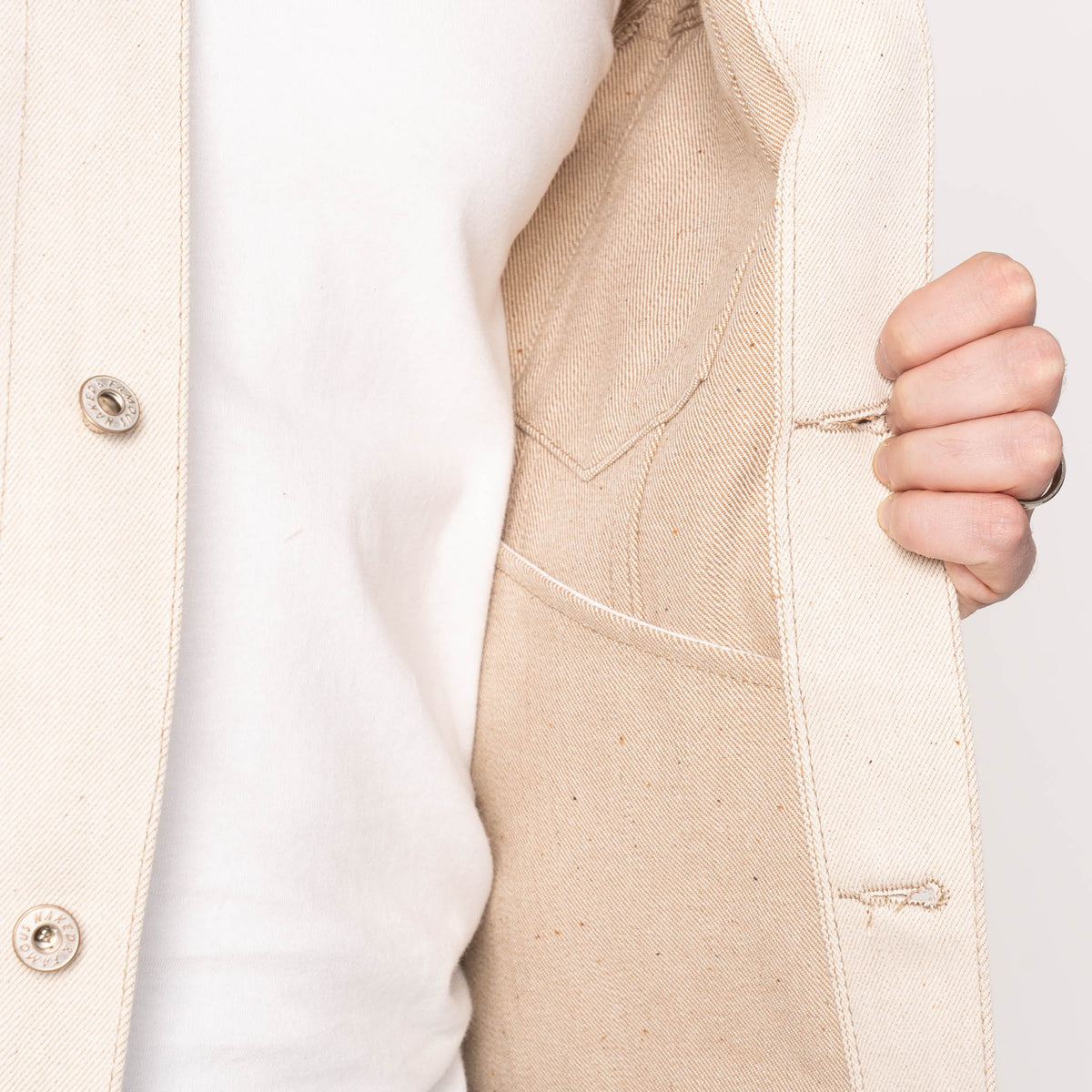 Denim Jacket - All Natural Ecru Foxfibre® Selvedge by Naked & Famous Denim