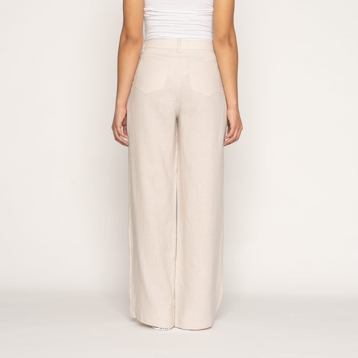 Relaxed Pleated Trouser - French Linen Fine Canvas - Ecru by Naked & Famous Denim