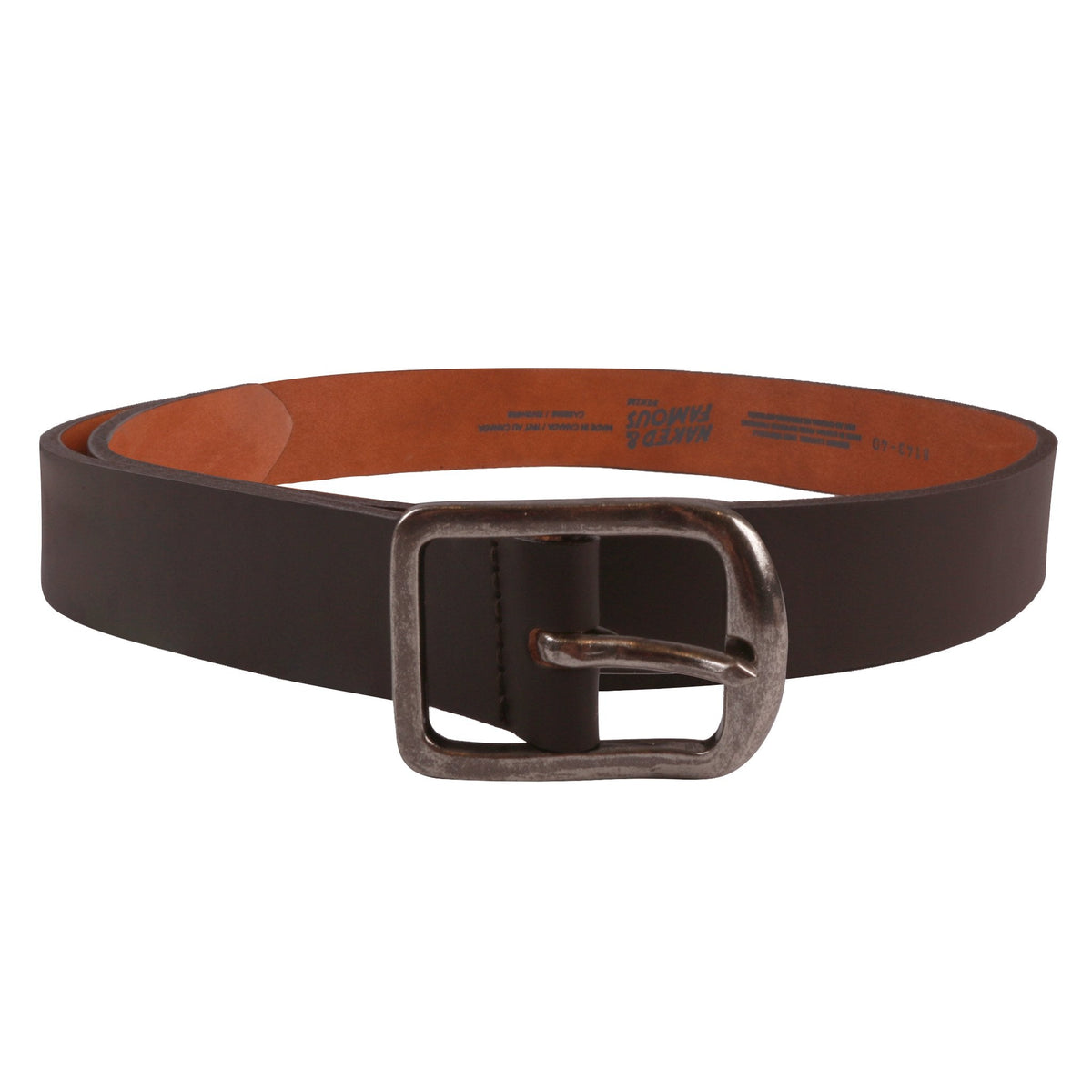 Thick Belt - 7mm Bovine Leather - Brown by Naked & Famous Denim