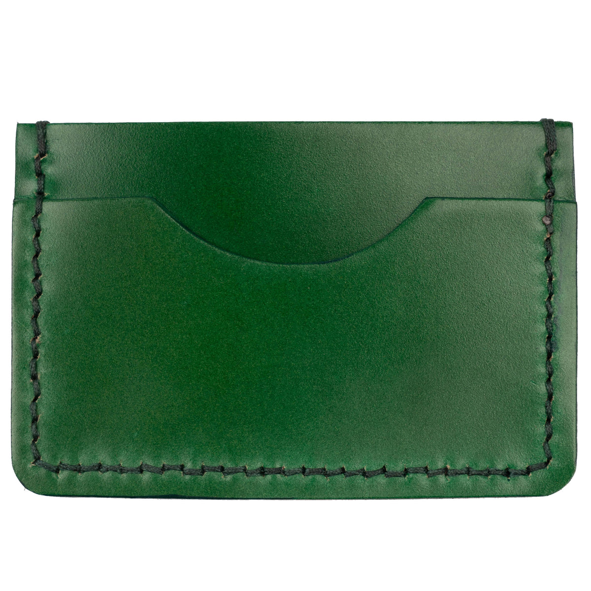 Card Case - Shinki Cordovan Leather - Emerald Green by Naked & Famous Denim