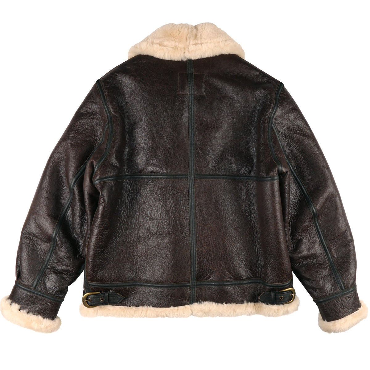 257S - Classic B-3 Sheepskin Leather Bomber Jacket - Brown by Schott